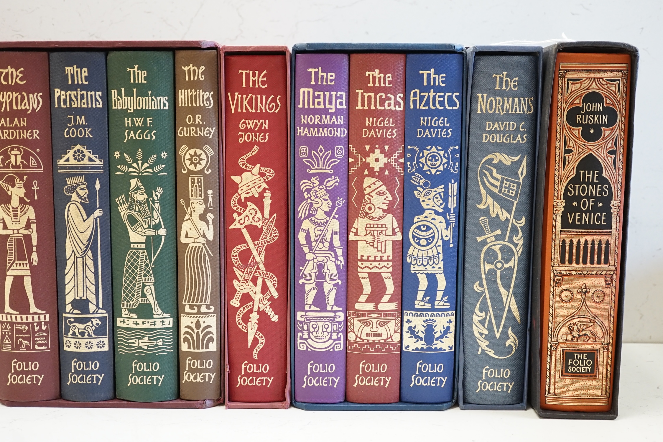 A collection of fourteen Folio Society books in slip cases. Condition - good